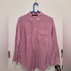 Vibrant Striped Casual Button-Up Shirt